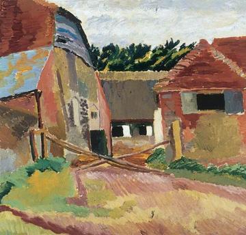 Farm Buildings At Charleston, East Sussex Artwork by Duncan Grant