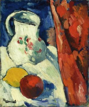 Still Life With Pitcher And Fruit Artwork by Maurice De Vlaminck