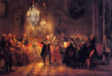 The Flute Concert Of Frederick The Great At Sanssouci Artwork by Adolph von Menzel