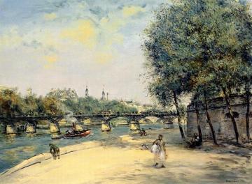 The Institute de France and the Pont des Arts, Paris Artwork by Jean-François Raffaëlli