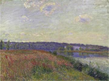 The Fields and Hills of Veneux-Nadon Artwork by Alfred Sisley