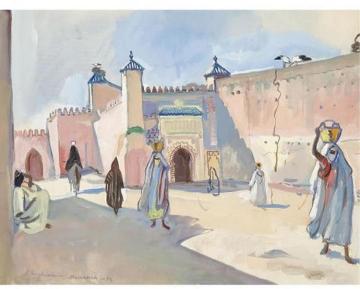 Street in Marrakech Artwork by Zinaida Serebriakova