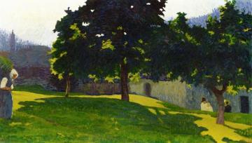 A Summer Day Artwork by Giovanni Segantini