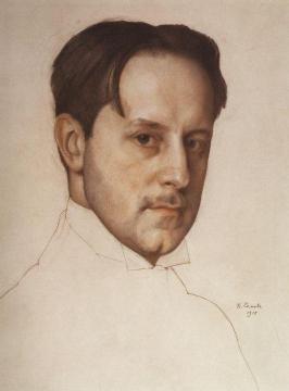 Portrait of Artist M. Dobuzhinsky Artwork by Konstantin Somov