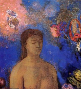 Closed Eyes Artwork by Odilon Redon