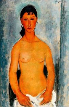 Standing Nude Artwork by Amedeo Modigliani