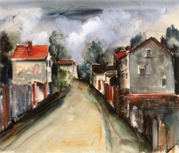 Village Street Artwork by Maurice De Vlaminck