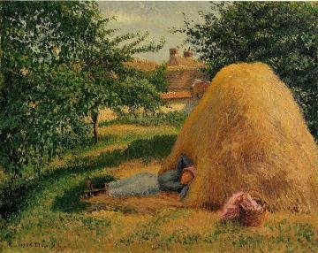 The Siesta Artwork by Camille Pissarro