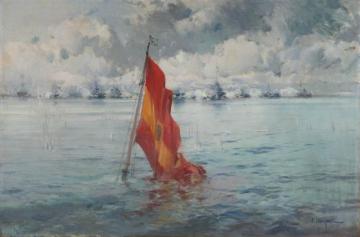 Marina Con Bandera Artwork by Eliseo Meifren i Roig