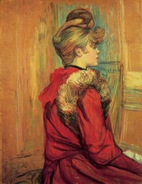 Girl In Aa Fur, Mademoiselle Jeanne Fontaine Artwork by Henri de Toulouse-Lautrec