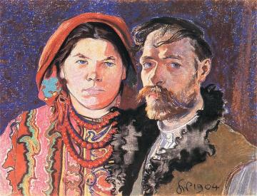 Self-portrait With Wife Artwork by Stanislaw Wyspianski