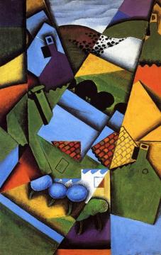 Landscape With Houses At Ceret Artwork by Juan Gris