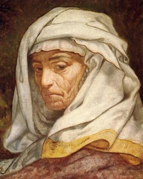 Study Of Jane Jackson Artwork by Elihu Vedder