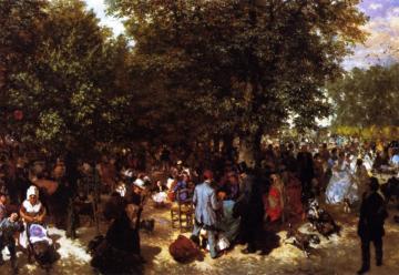 Afternoon In The Tuileries Gardens Artwork by Adolph von Menzel