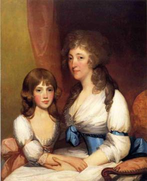 Mrs. Samuel Dick and Daughter Charlotte Anna Artwork by Gilbert Stuart
