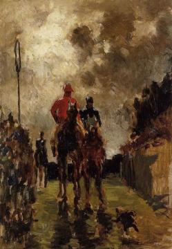 Jockeys Artwork by Henri de Toulouse-Lautrec