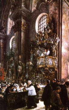 Sermon In The Parish Church In Innsbruck Artwork by Adolph von Menzel
