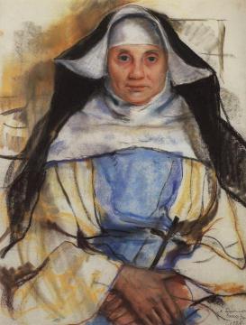 A Nun of Cassis Artwork by Zinaida Serebriakova