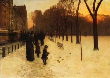 Boston Common At Twilight Artwork by Frederick Childe Hassam