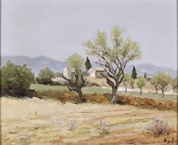 Almond Trees Artwork by Marcel Dyf