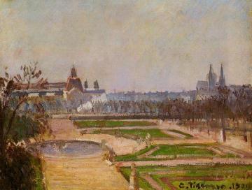 The Tuileries and the Louvre Artwork by Camille Pissarro