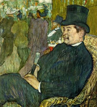 M. Delaporte At The Jardin De Paris Artwork by Henri de Toulouse-Lautrec