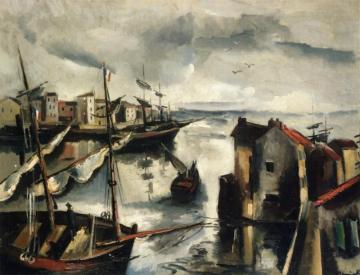 Fishing Port Artwork by Maurice De Vlaminck