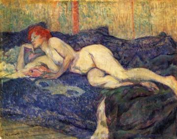 Reclining Nude Artwork by Henri de Toulouse-Lautrec