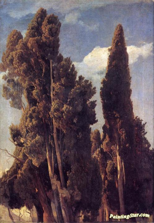 Cypresses Artwork by Johann Wilhelm Schirmer