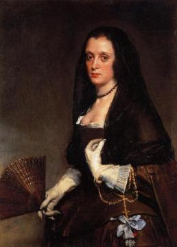 Lady With A Fan Artwork by Diego Velazquez