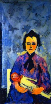 Little Girl With A Doll Artwork by Maurice De Vlaminck