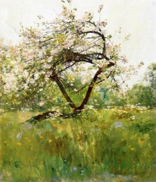 Peach Blossoms - Villiers-le-Bel Artwork by Frederick Childe Hassam