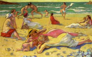 Games In The Sand Artwork by Maurice Denis