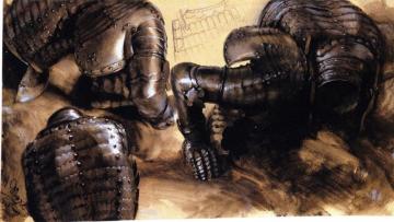 Cuirasses Lying Down Artwork by Adolph von Menzel