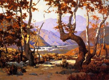 Golden Autumn, Cajon Pass Artwork by Elmer Wachtel
