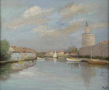 Canal Of Rhone Near The Ramparts Artwork by Marcel Dyf