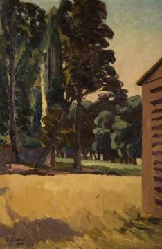 Elms And Poppies Artwork by Duncan Grant