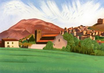 The Cathedral And The Rock At Vaison-le-romaine Artwork by Auguste Herbin