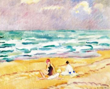 Three Figures On A Beach Artwork by Louis Valtat