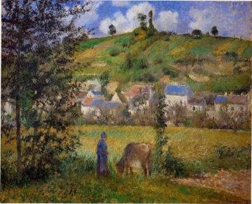 Chaponval Landscape Artwork by Camille Pissarro