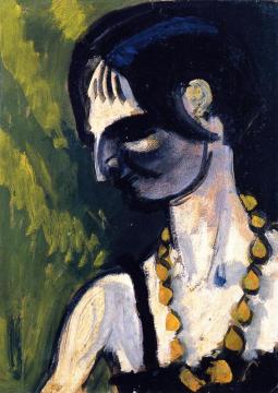 Woman with a Yellow Necklace Artwork by Auguste Chabaud