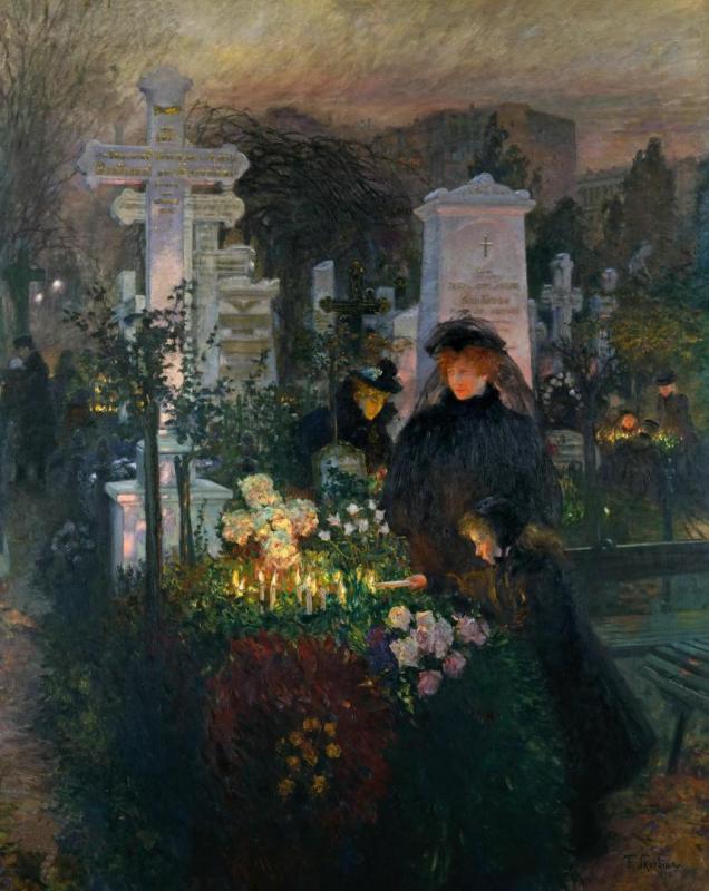 All Soul's Night Artwork by Franz Skarbina