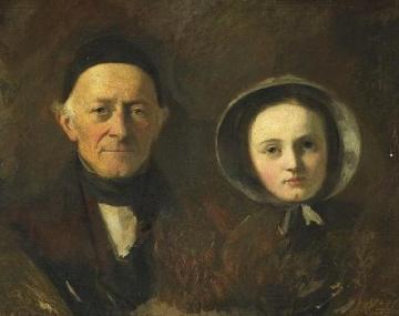 Portrait Of Johann Joseph Hermann And Ida Schwartze Artwork by Johann Georg Schwartze