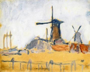 Windmills Near Rotterdam Artwork by Kees Van Dongen