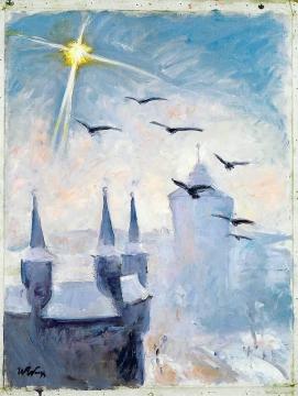 The Morning Sun On The Barbican Artwork by Wojciech Weiss