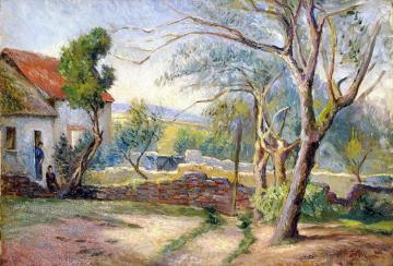 Cottage And Garden Artwork by Victor Vignon