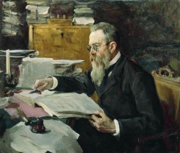 Portrait of Composer Nikolai Rimsky-Korsakov Artwork by Valentin Serov
