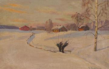 Winter Landscape (vinterlandskap) Artwork by Andreas Singdahlsen