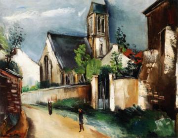 Village Church Artwork by Maurice De Vlaminck