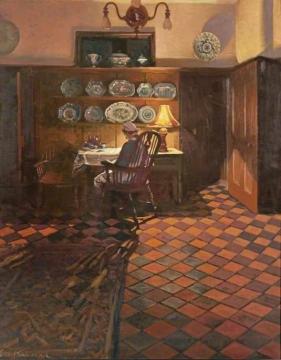 Kitchen Interior Artwork by Ernest Townsend